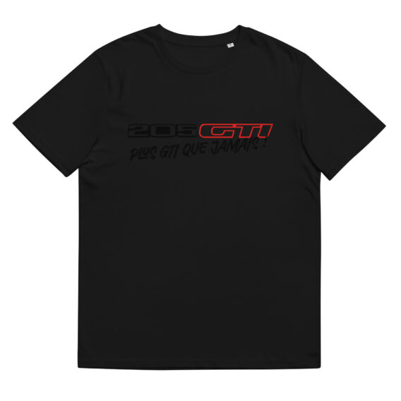 T-shirt femme en coton bio 205 gti, plus gti que jamais !