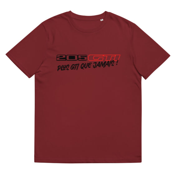 T-shirt femme en coton bio 205 gti, plus gti que jamais !