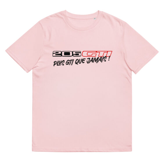 T-shirt femme en coton bio 205 gti, plus gti que jamais !