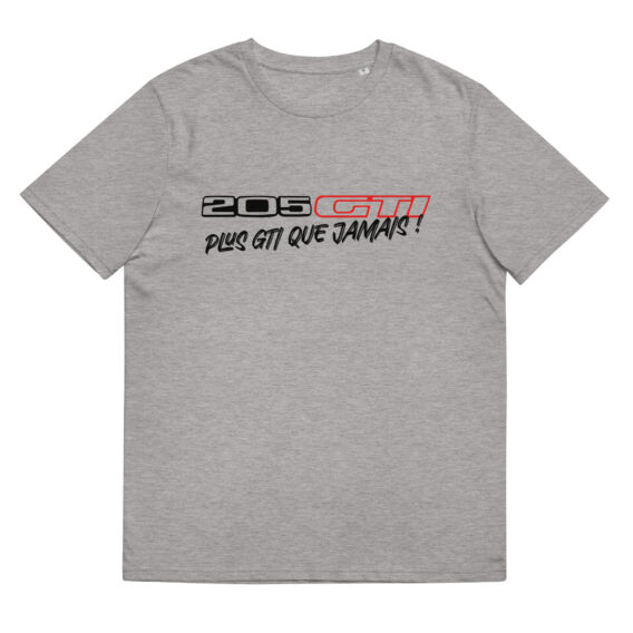 T-shirt femme en coton bio 205 gti, plus gti que jamais !