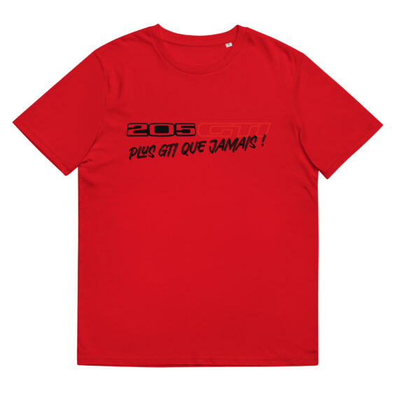 T-shirt femme en coton bio 205 gti, plus gti que jamais !