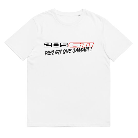 T-shirt femme en coton bio 205 gti, plus gti que jamais !