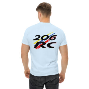 T-shirt Homme "206 RC" : Affichez votre passion pour la légendaire Peugeot 206 RC avec ce t-shirt exclusif de Shopnetwork Racing. Arborant l'inscription "206 RC" aux couleurs de Peugeot Sport, en petit côté cœur à l'avant et en gros à l'arrière, ce t-shirt célèbre l'esprit et l'héritage de cette voiture emblématique. Conçu pour les véritables passionnés, il allie style et dévotion automobile. Disponible uniquement sur Shopnetwork Racing, ajoutez-le dès maintenant à votre garde-robe pour montrer fièrement votre attachement à la 206 RC.