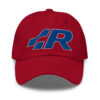 classic-dad-hat-cranberry-front-691f5344c60b7.jpg Casquette brodée pour les fans de Volkswagen R – Style sportif et élégant