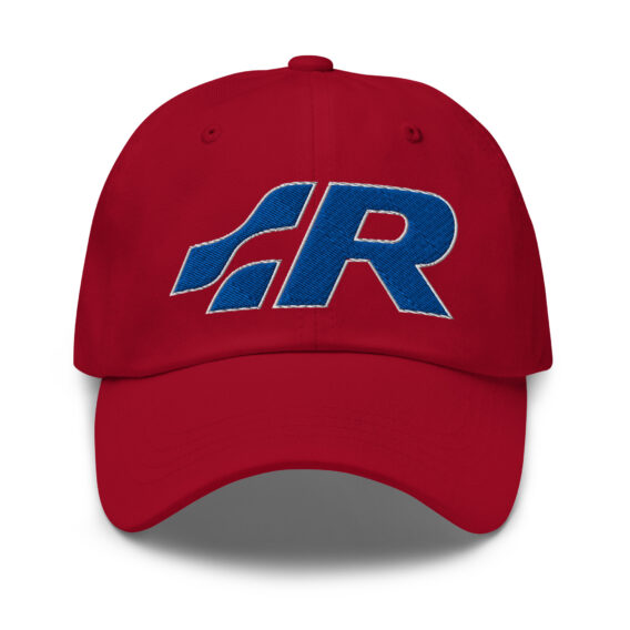 classic-dad-hat-cranberry-front-691f5344c60b7.jpg Casquette brodée pour les fans de Volkswagen R – Style sportif et élégant