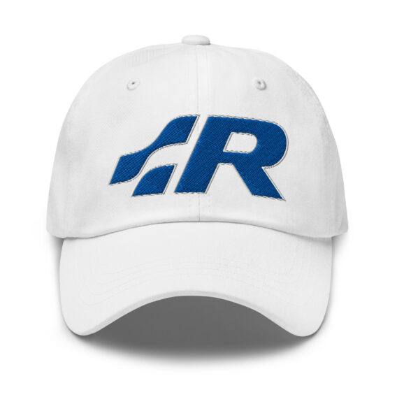 classic-dad-hat-white-front-691f5344d75a2.jpg Casquette brodée pour les fans de Volkswagen R – Style sportif et élégant