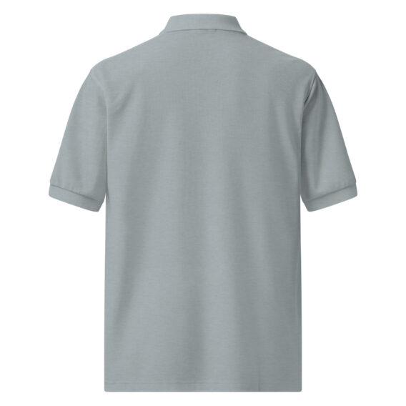 premium-polo-shirt-cool-heather-back-691cbe329feb5.jpg Polo brodé R – Élégance sportive et raffinement
