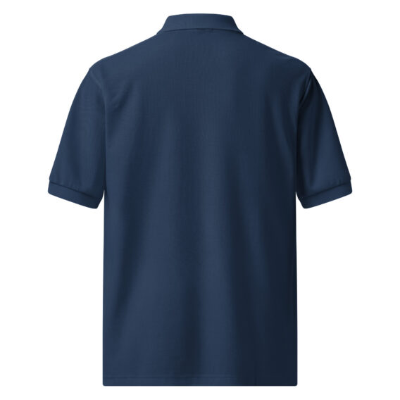 premium-polo-shirt-navy-back-691cbe329e48b.jpg Polo brodé R – Élégance sportive et raffinement