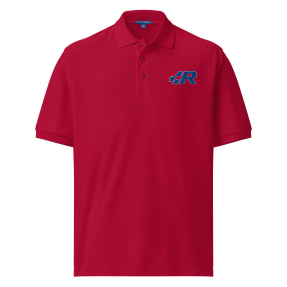 premium-polo-shirt-red-front-691cbe329da54.jpg Polo brodé R – Élégance sportive et raffinement
