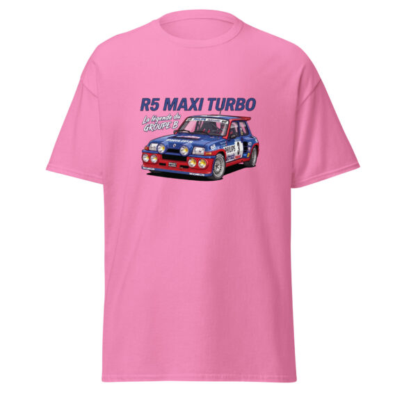 unisex-classic-tee-azalea-front-6a2d8339357f3.jpg T-shirt R5 Maxi Turbo – La légende du Groupe B