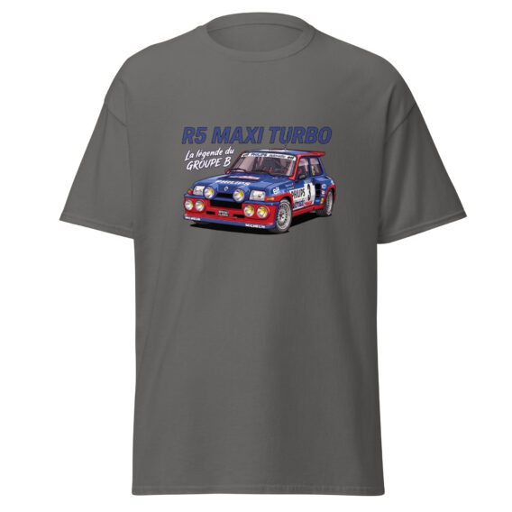 unisex-classic-tee-charcoal-front-6a2d83392cd13.jpg T-shirt R5 Maxi Turbo – La légende du Groupe B