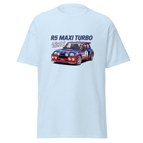 unisex-classic-tee-light-blue-front-6a2d833978481.jpg T-shirt R5 Maxi Turbo – La légende du Groupe B