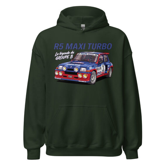 Sweat à capuche R5 Maxi Turbo – La légende du Groupe B