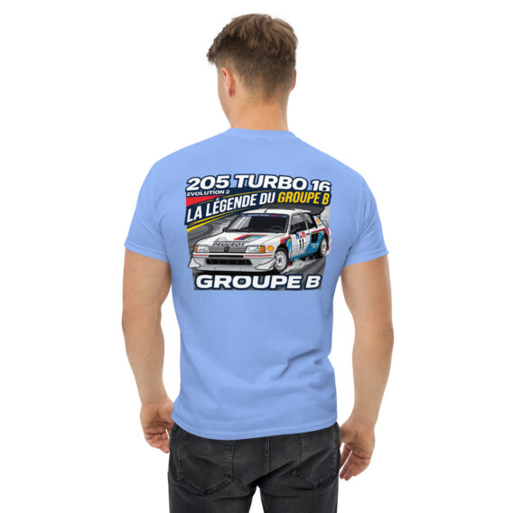 unisex-classic-tee-carolina-blue-back-6a5501d6b8063.jpg T-shirt Peugeot 205 Turbo 16 – La légende du Groupe B