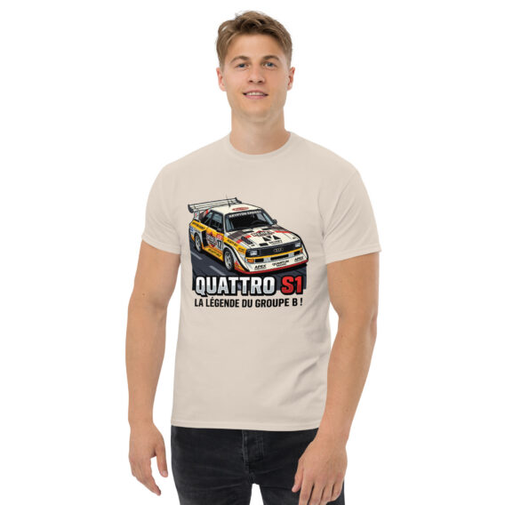 unisex-classic-tee-natural-front-6a550364cb57c.jpg T-shirt Audi quattro S1 – La légende du Groupe B