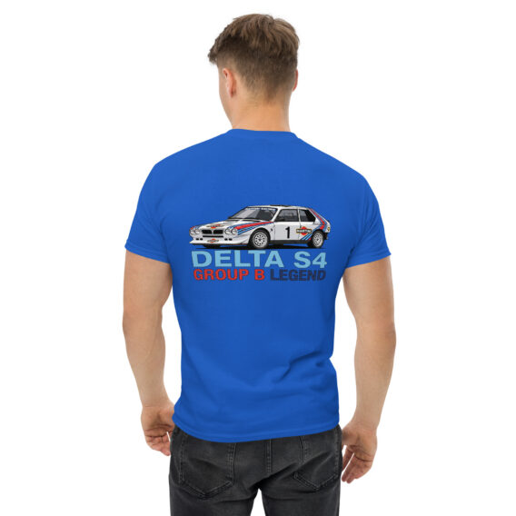 unisex-classic-tee-royal-back-6a550945693b2.jpg T-shirt Lancia Delta S4 – Groupe B Legend