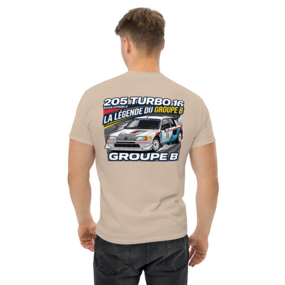 unisex-classic-tee-sand-back-6a5501d6d8b80.jpg T-shirt Peugeot 205 Turbo 16 – La légende du Groupe B