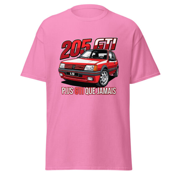 205 GTI “Plus GTI que jamais” T-shirt – Pink, front view
