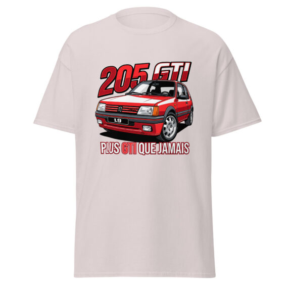 205 GTI “Plus GTI que jamais” T-shirt – Ice grey, front view