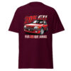 205 GTI “Plus GTI que jamais” T-shirt – Burgundy, front view