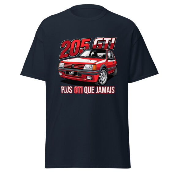 205 GTI “Plus GTI que jamais” T-shirt – Navy, front view