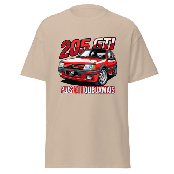 205 GTI “Plus GTI que jamais” T-shirt – Sand, front view
