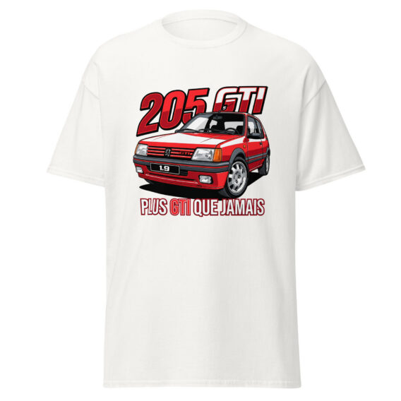 205 GTI “Plus GTI que jamais” T-shirt – White, front view