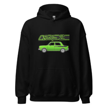 Sweat à capuche Rallye 2 – coloris Noir, vue de face