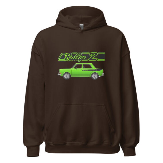 Rallye 2 hoodie – Dark chocolate, front view