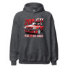 205 GTI “Plus GTI que jamais” hoodie – Dark heather grey, front view