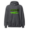 Rallye 2 hoodie – Dark heather grey, front view