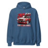 205 GTI “Plus GTI que jamais” hoodie – Indigo blue, front view