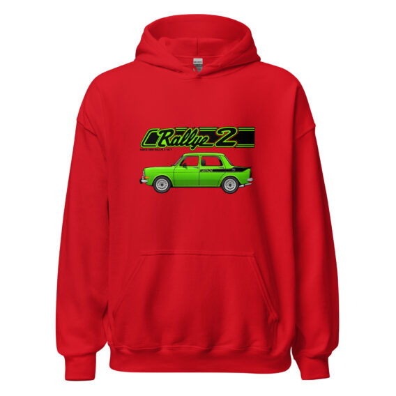 Rallye 2 hoodie – Red, front view