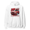 205 GTI “Plus GTI que jamais” hoodie – White, front view